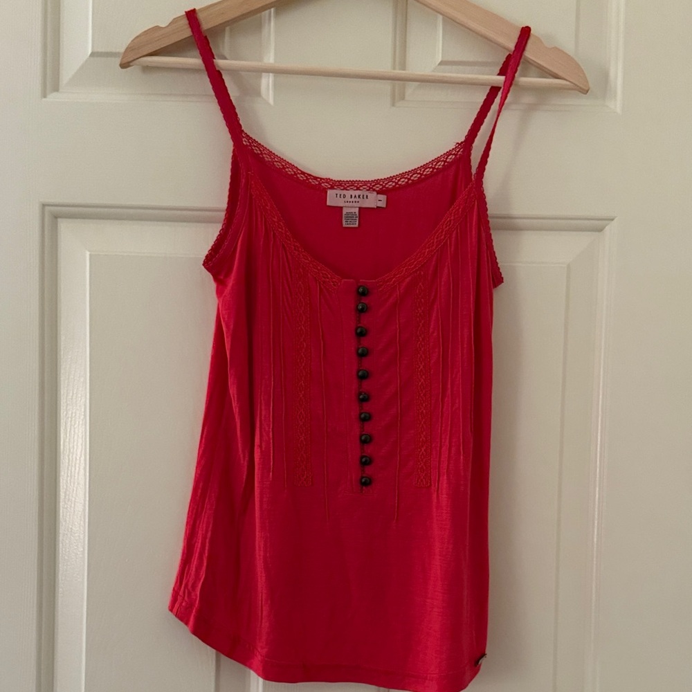 Ted Baker Scarlet Button-Front Camisole
